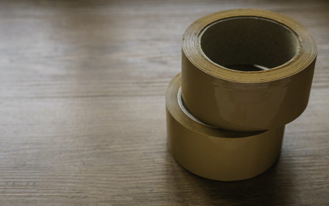 Packing tape. Brown parcel tape.